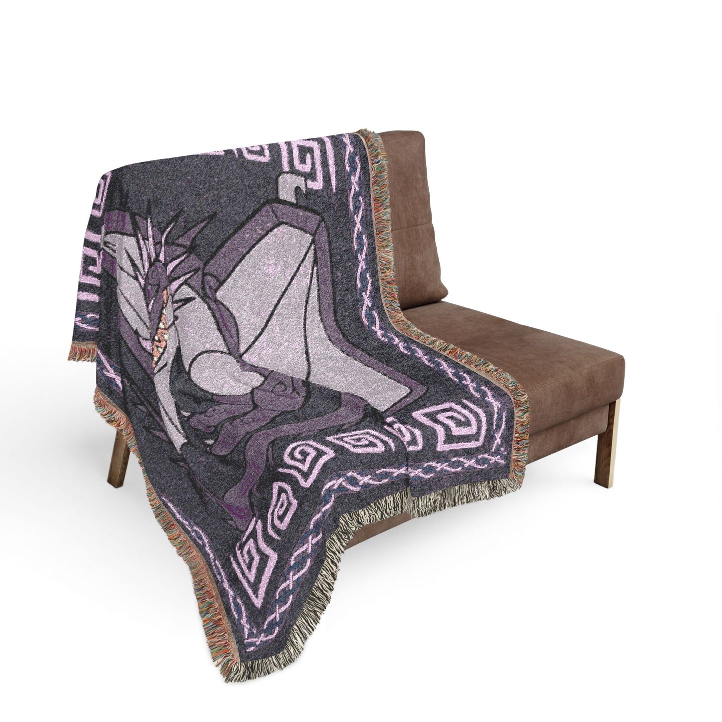 The Skrill Purple Lightning HTTYD Inspired Woven Dragon Blanket 50x60 Inches