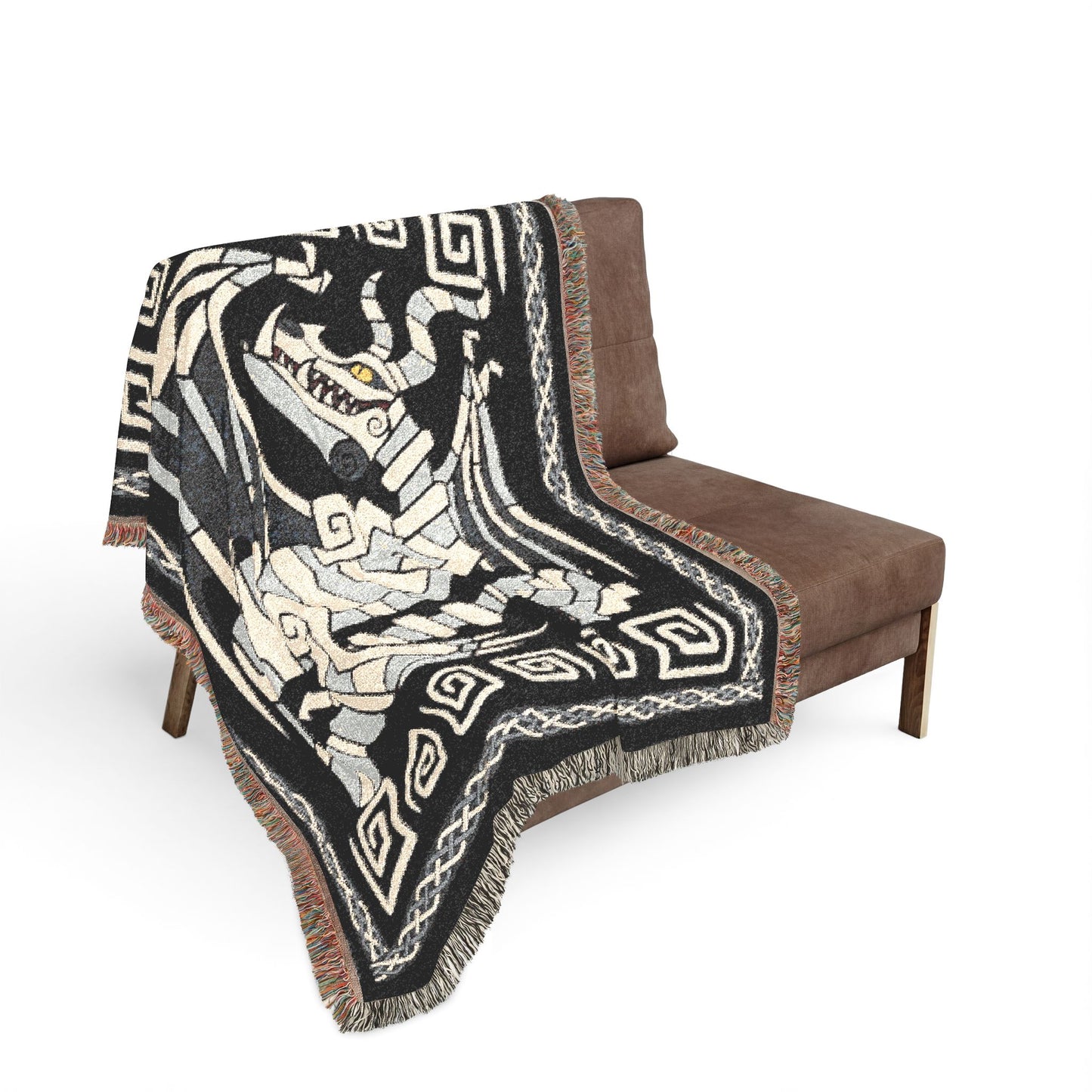 Boneknapper Skeleton HTTYD Inspired Woven Dragon Blanket 50x60 Inches