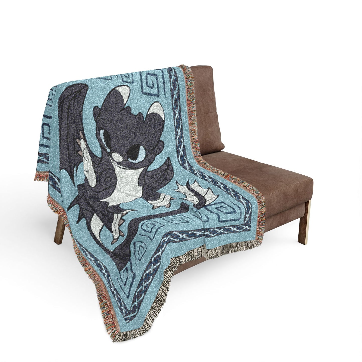 Dart HTTYD Inspired NightLight Dragon Stylized Blue 50x60 Inch Woven Blanket