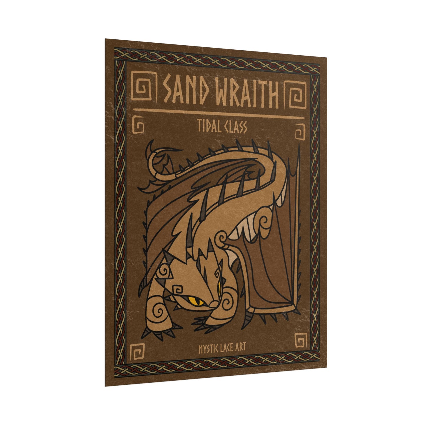 Sand Wraith Dragon HTTYD Inspired Stylized Poster