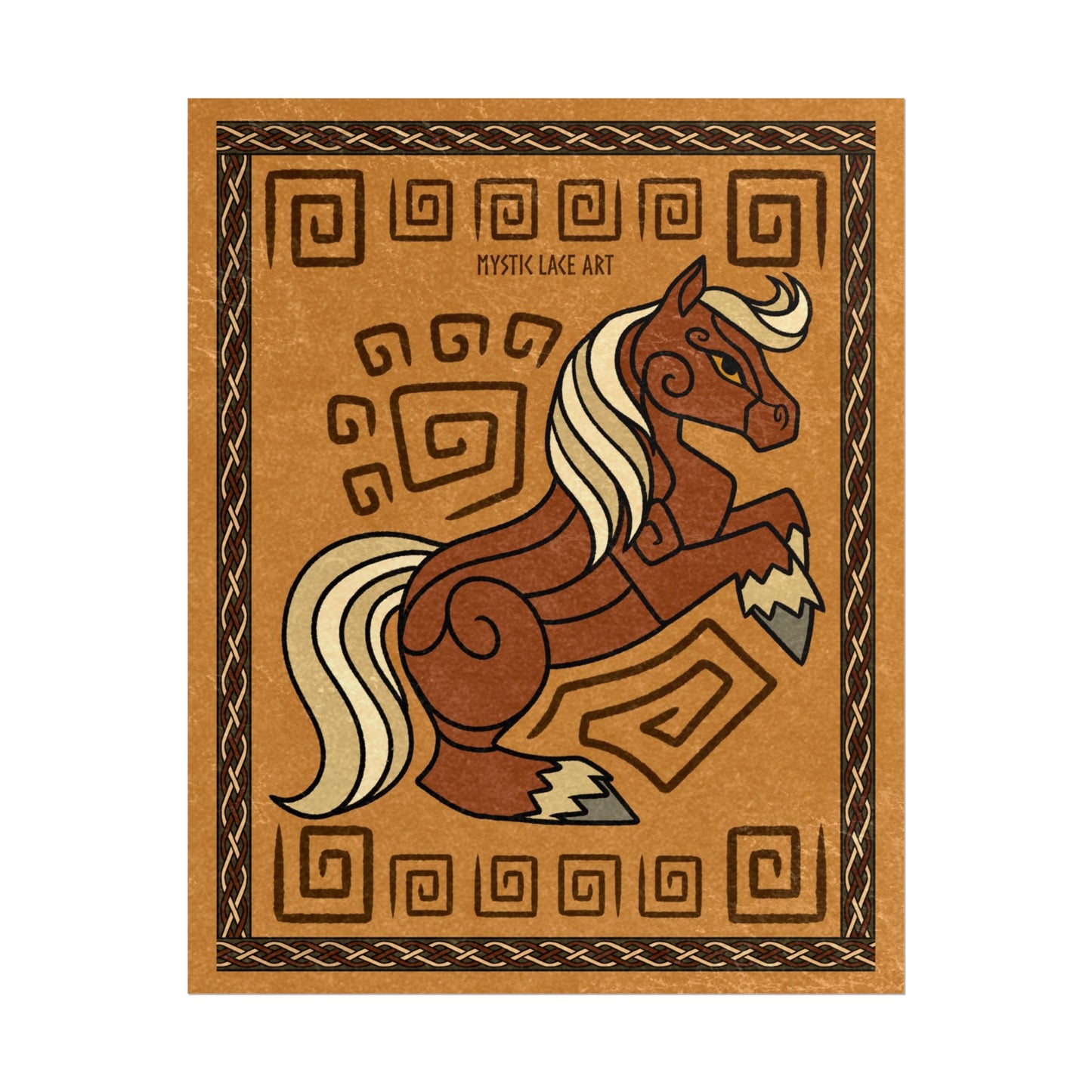 Epona Horse Twilight Inspired Stylized Yellow Print Poster