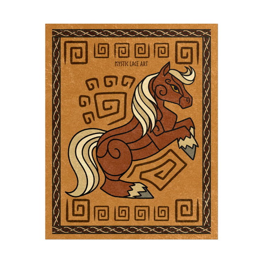 Epona Horse Twilight Inspired Stylized Yellow Print Poster