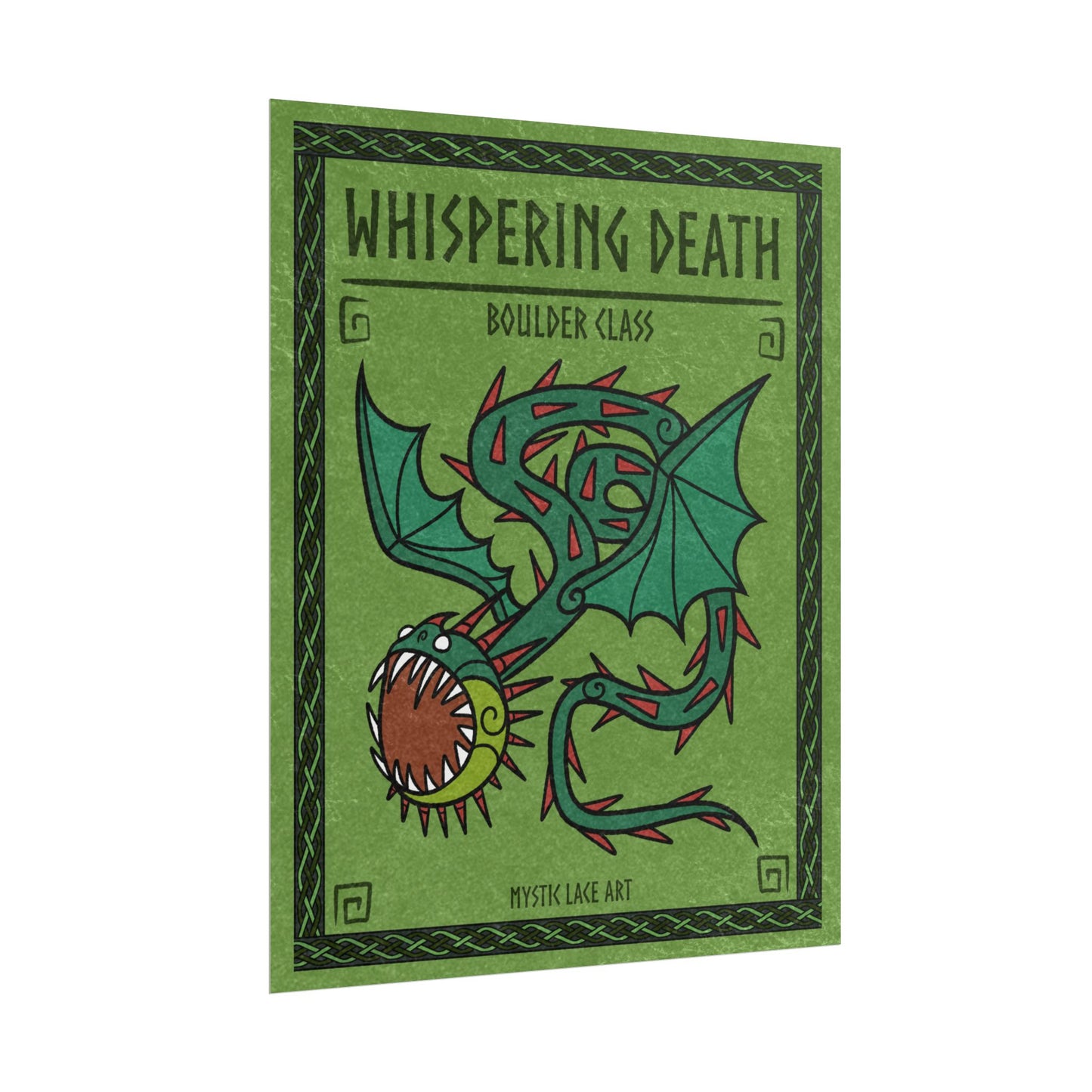 Whispering Death Dragon HTTYD Inspired Stylized Poster