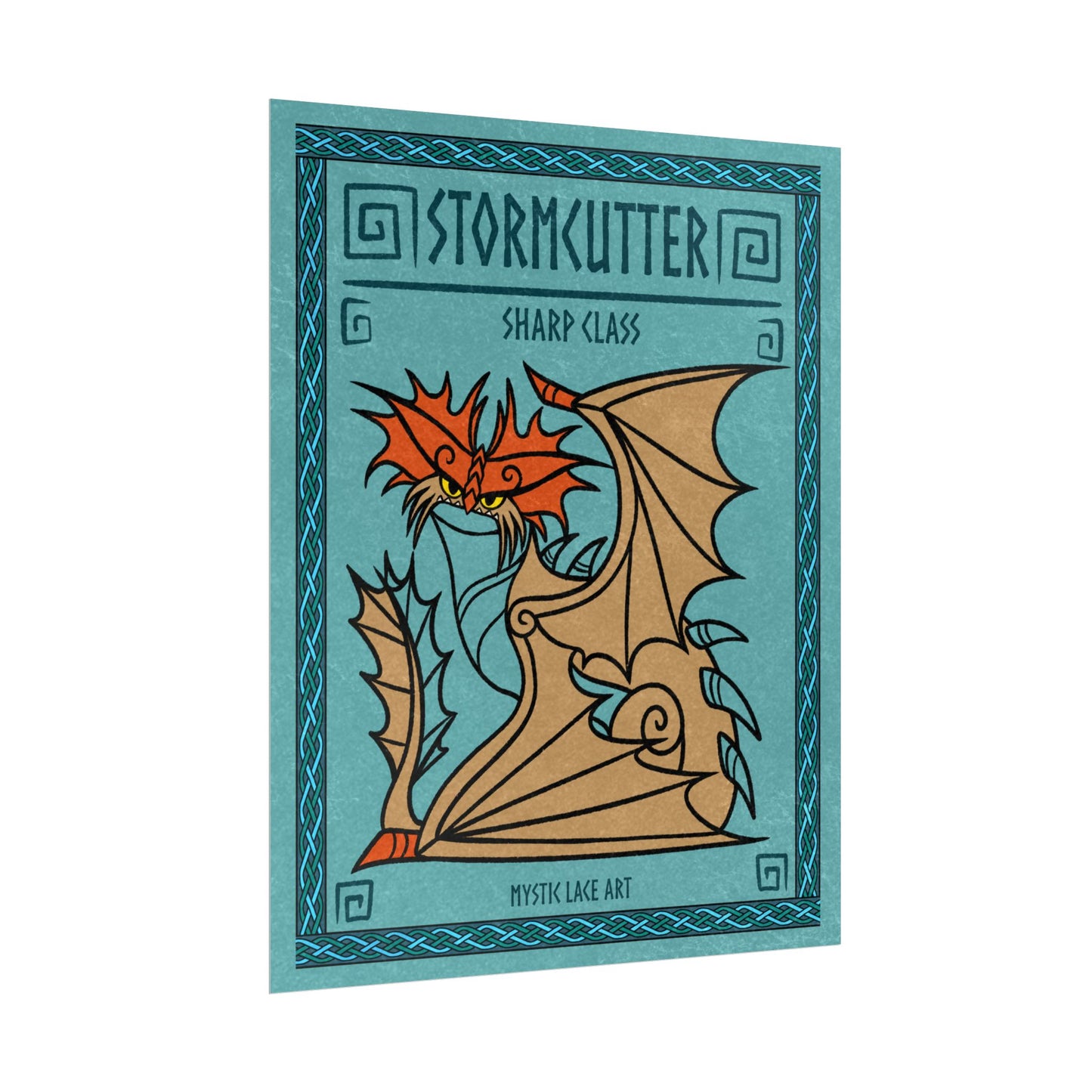 Cloudjumper Stormcutter Dragon HTTYD Inspired Stylized Poster