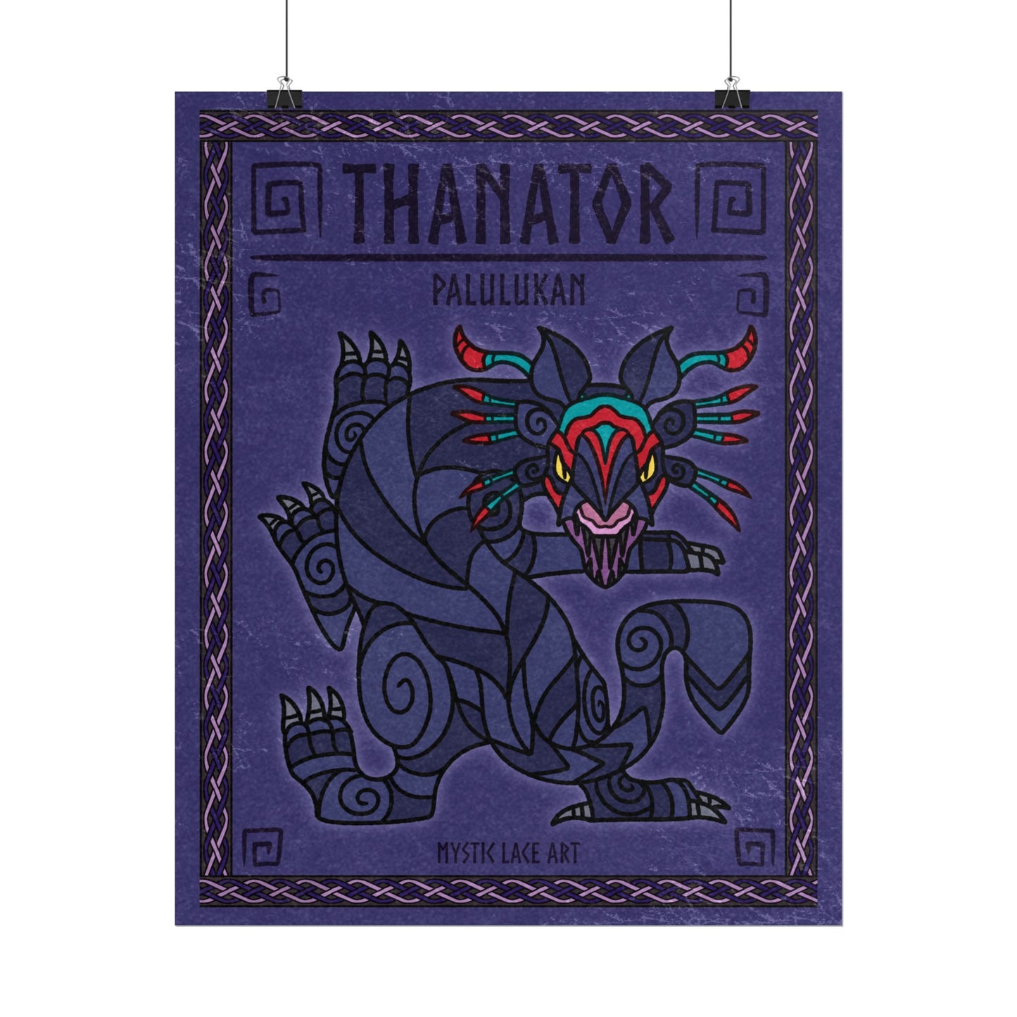 Thanator Palulukan Stylized Avatar Inspired Black Panther Poster