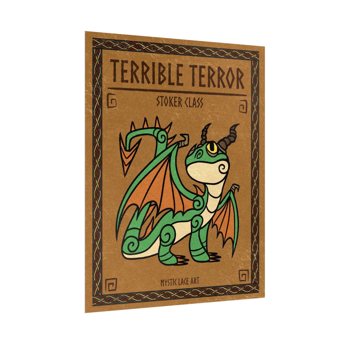 Terrible Terror Green Dragon HTTYD Inspired Stylized Poster
