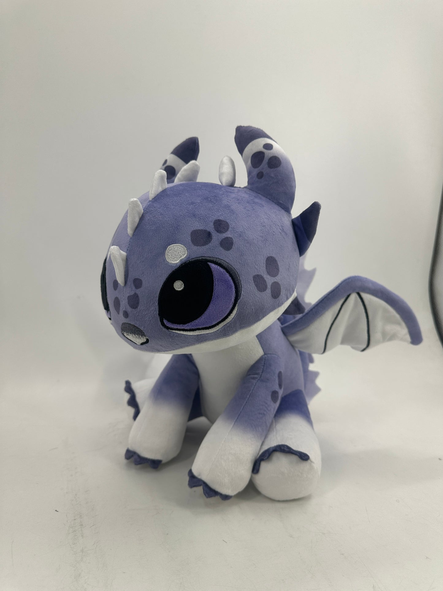 Frostbite the Snow Strike Dragon - 12 Inch Soft Snow Leopard Dragon Huggable Plushie PREORDER