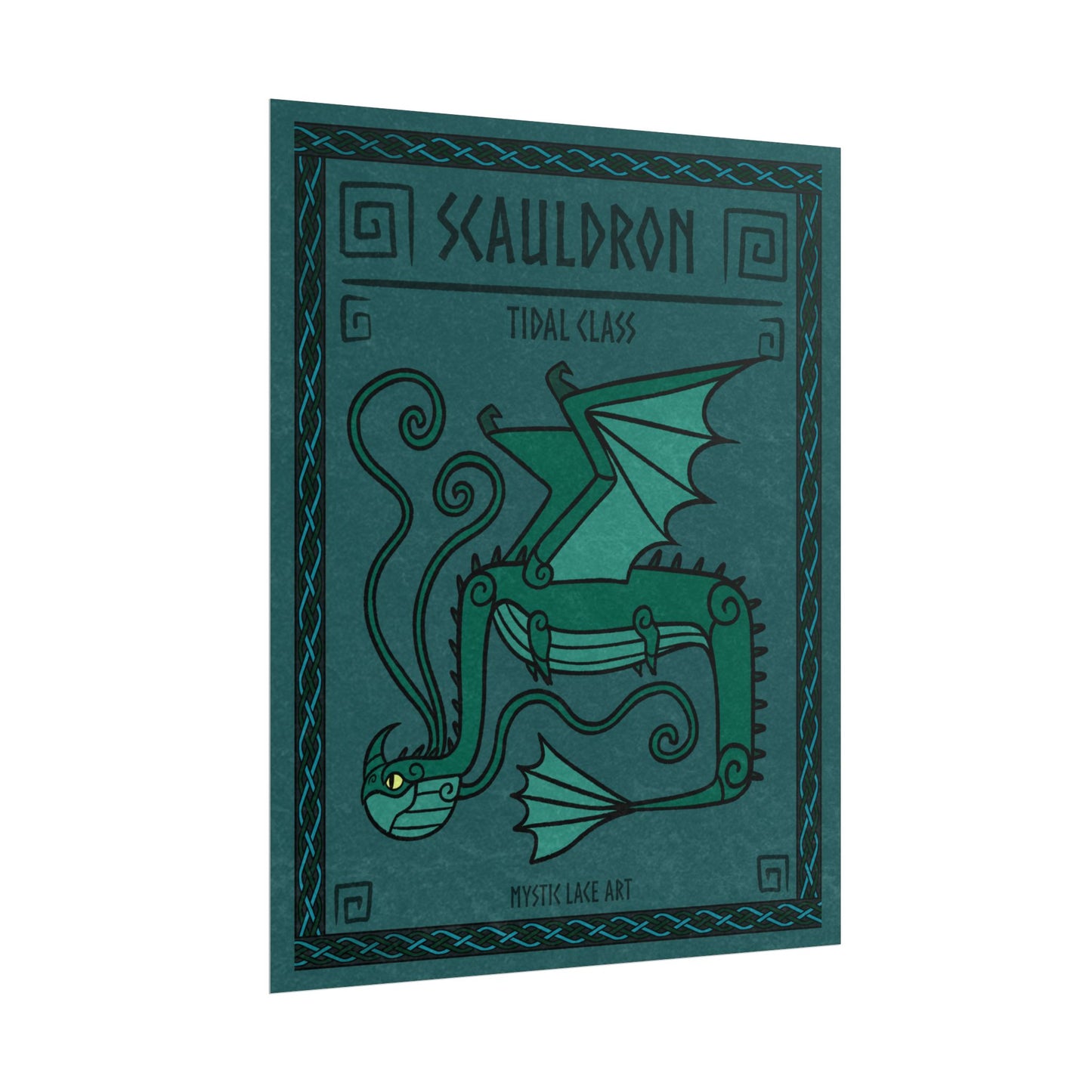 Scauldron Sea Dragon HTTYD Inspired Stylized Poster