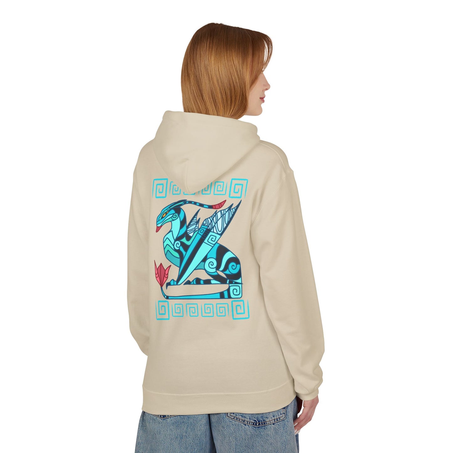 Ikran Mountain Banshee Avatar Spiral Inspired Teal Hoodie Midweight Sweatshirt