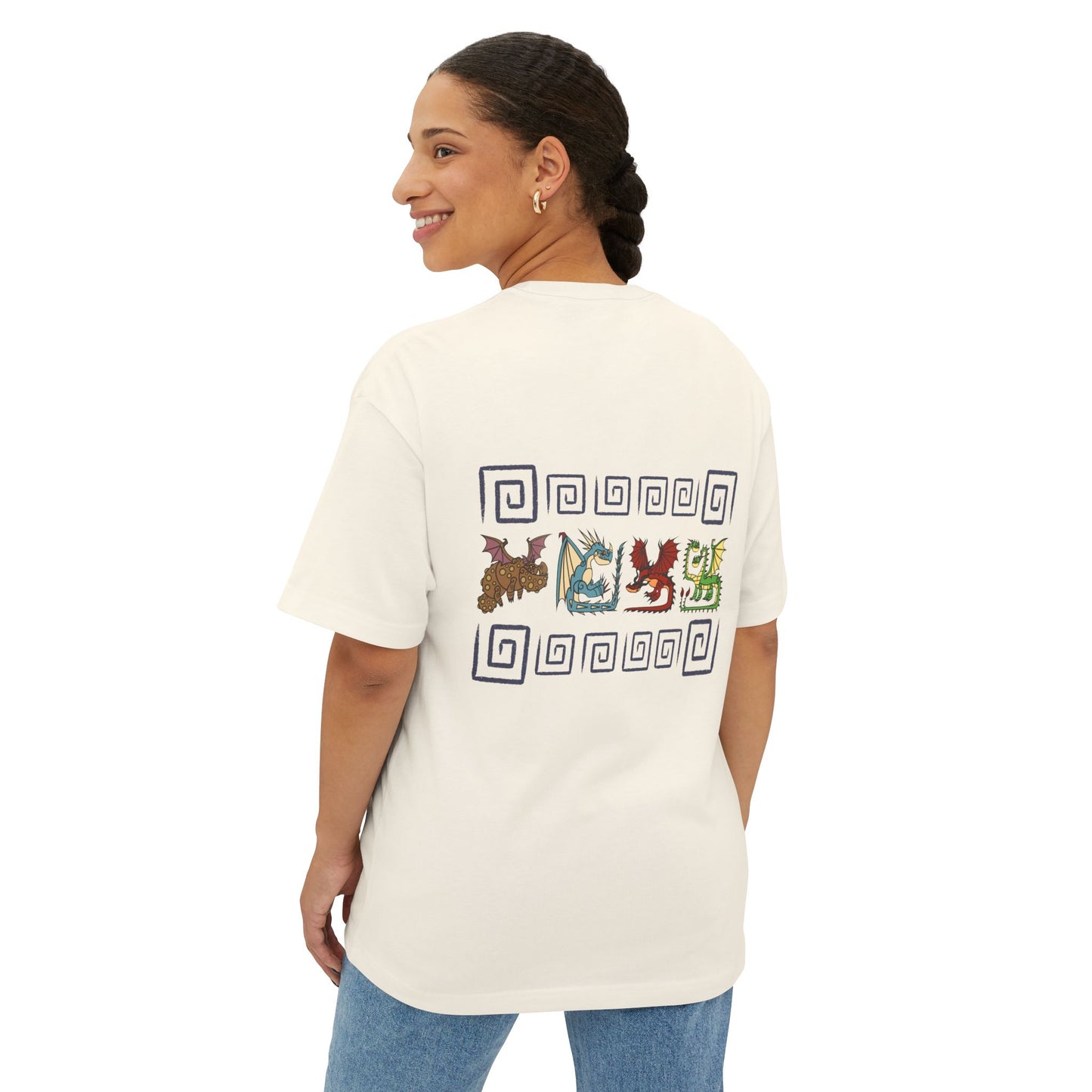Black Dragon Spiral Toothless Boxy T-Shirt, Hookfang, Stormfly, Meatlug, Barf and Belch