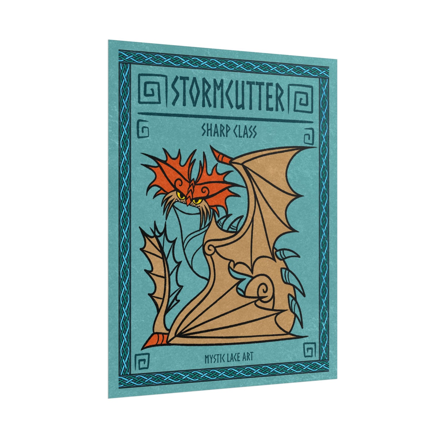 Cloudjumper Stormcutter Dragon HTTYD Inspired Stylized Poster