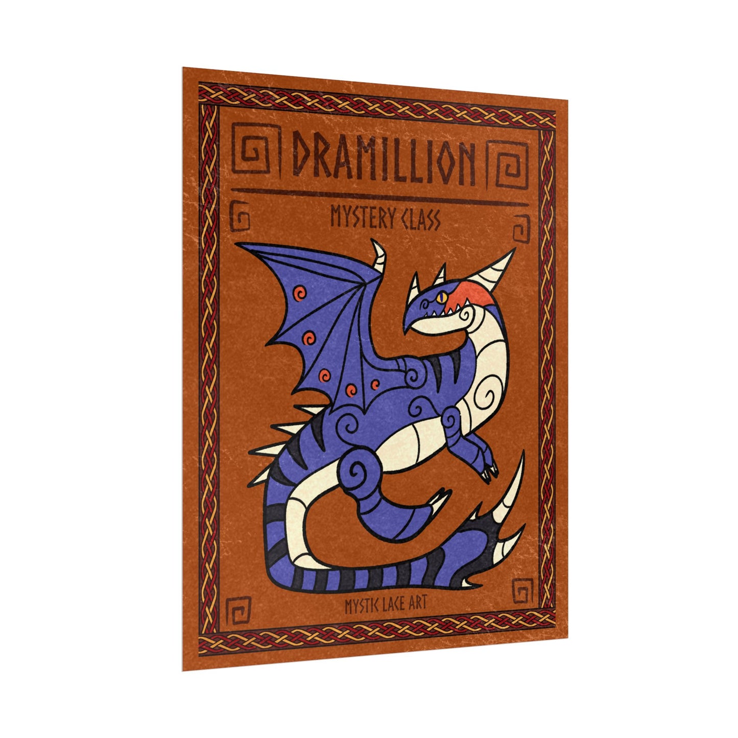 Dramillion Blue Dragon HTTYD Inspired Stylized Poster