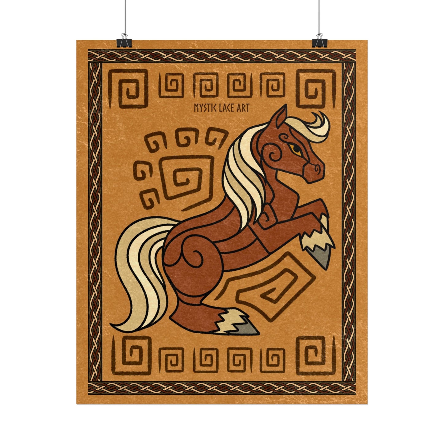 Epona Horse Twilight Inspired Stylized Yellow Print Poster