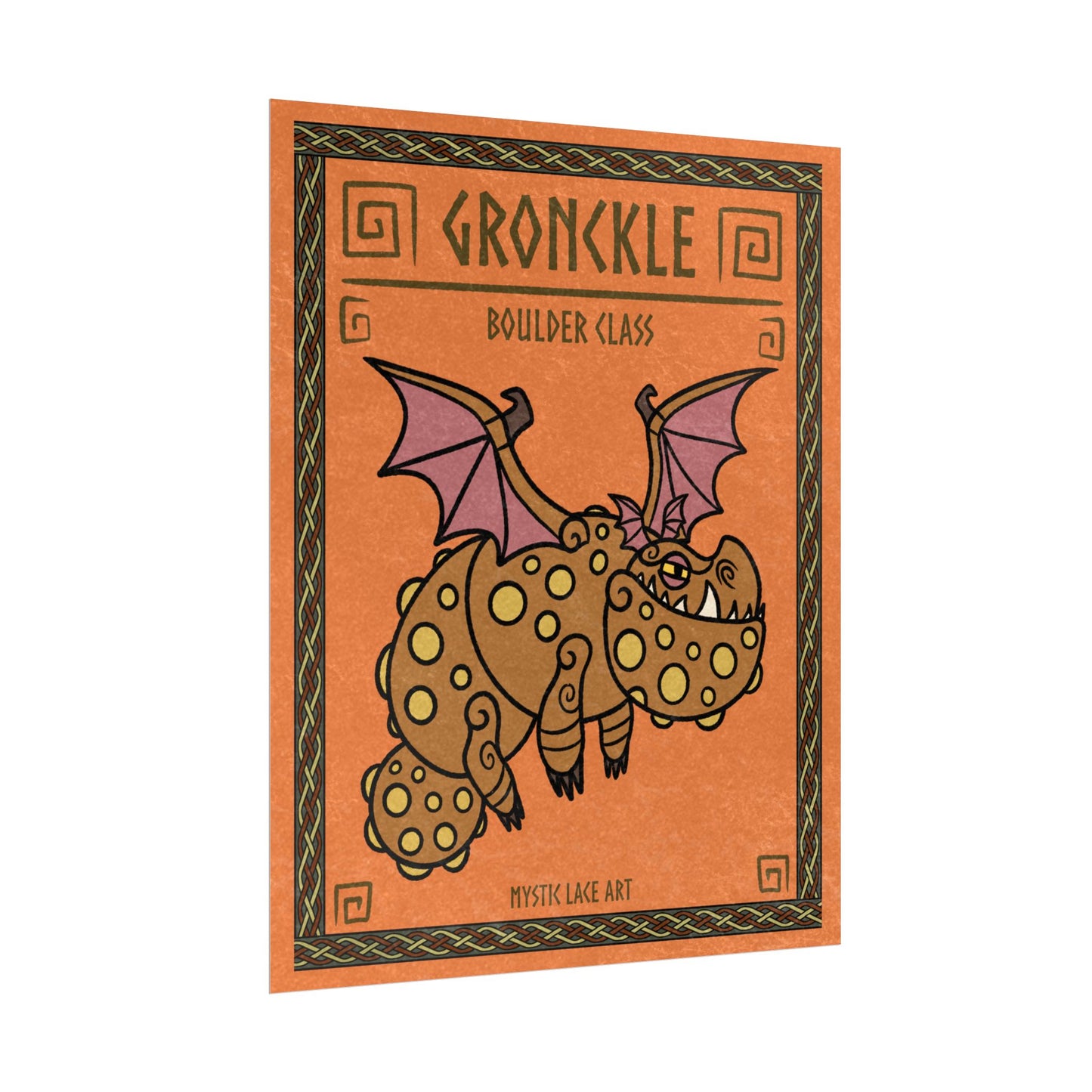 Gronckle Meatlug Dragon HTTYD Inspired Stylized Poster