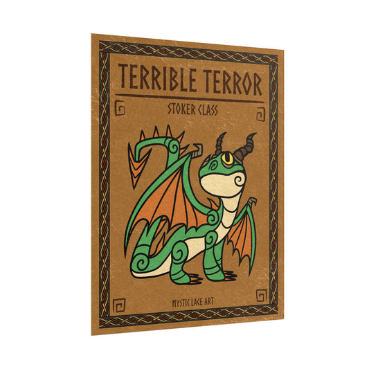 Terrible Terror Green Dragon HTTYD Inspired Stylized Poster