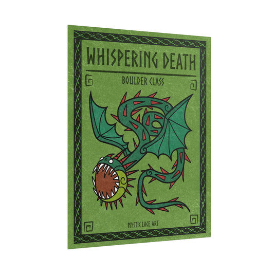 Whispering Death Dragon HTTYD Inspired Stylized Poster