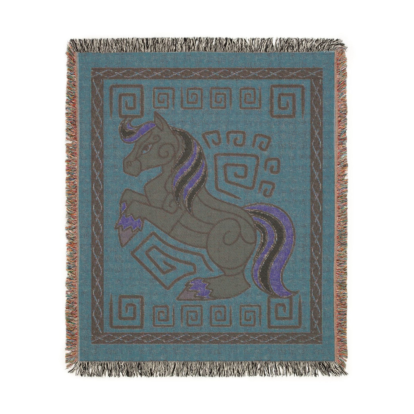 Epona Horse Twilight Inspired Stylized Yellow Woven Blanket 50x60 Inches