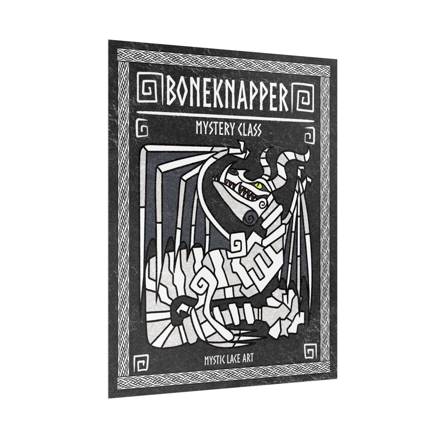 Boneknapper White Dragon HTTYD Inspired Stylized Poster