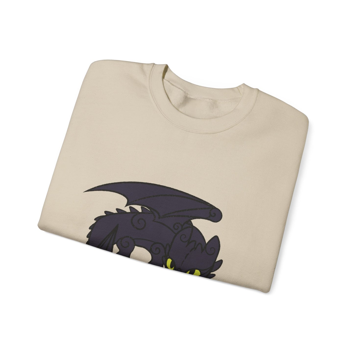 Black Dragon Toothless Crewneck Sweatshirt, Hookfang, Stormfly, Meatlug, Barf and Belch
