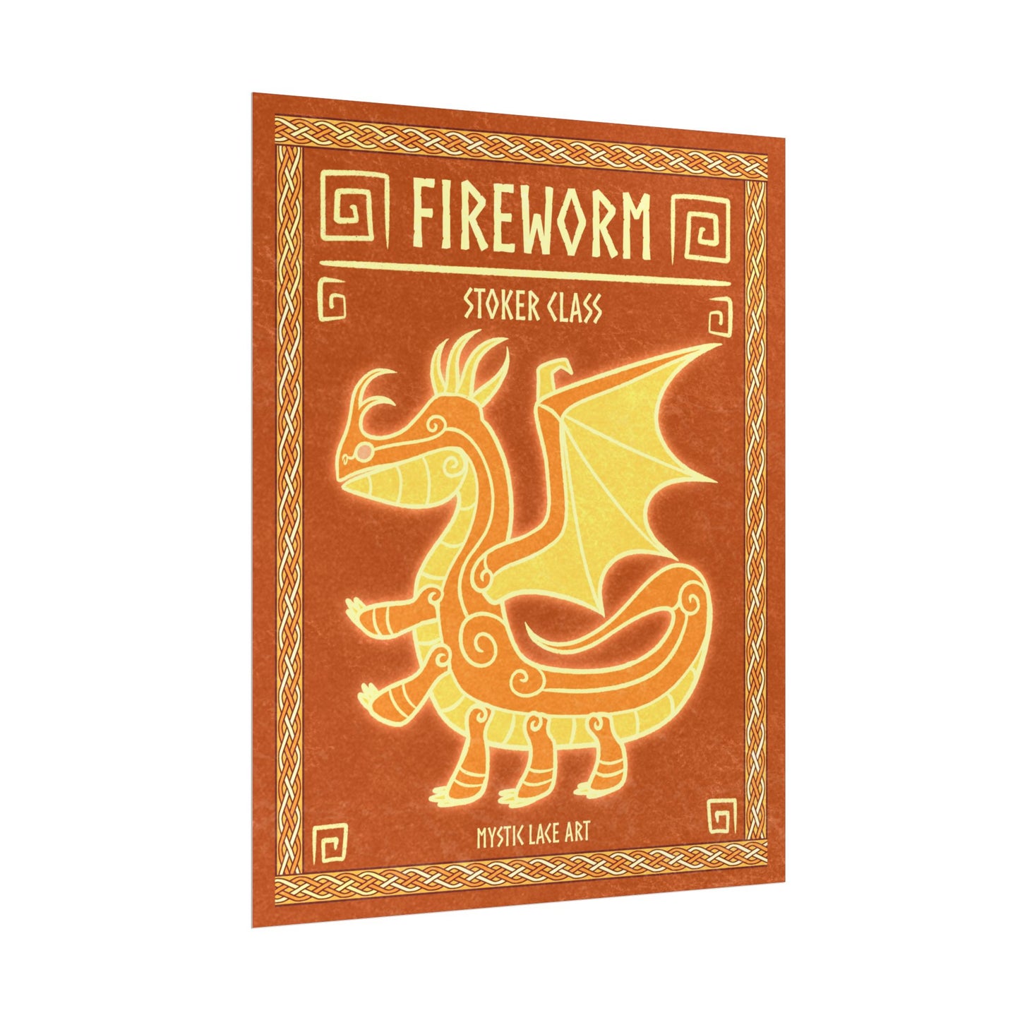 Fireworm Queen Dragon HTTYD Inspired Stylized Poster