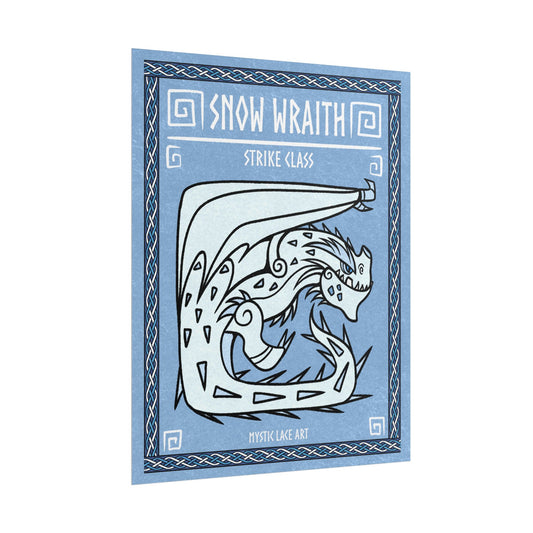 Snow Wraith White Dragon HTTYD Inspired Stylized Poster