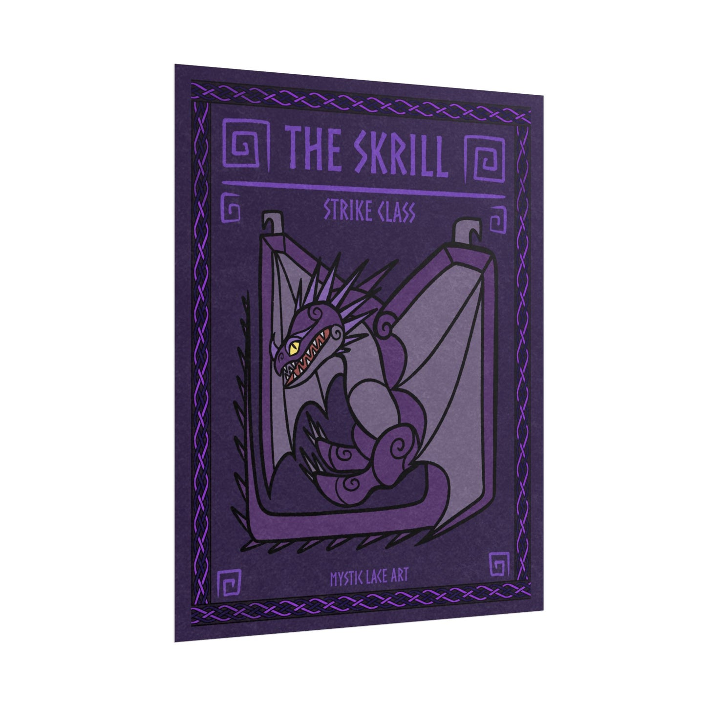 The Skrill Purple Lightning Dragon HTTYD Inspired Stylized Poster