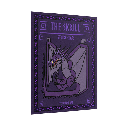 The Skrill Purple Lightning Dragon HTTYD Inspired Stylized Poster