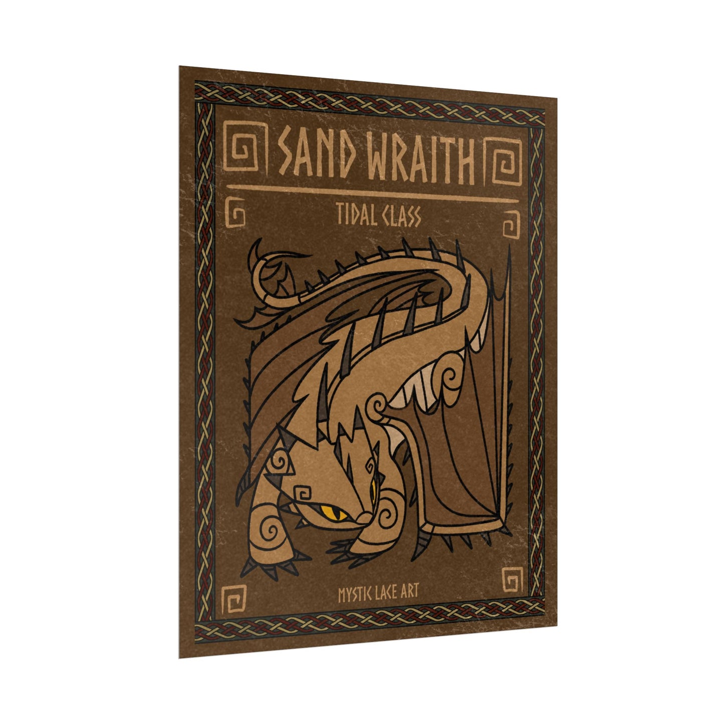 Sand Wraith Dragon HTTYD Inspired Stylized Poster
