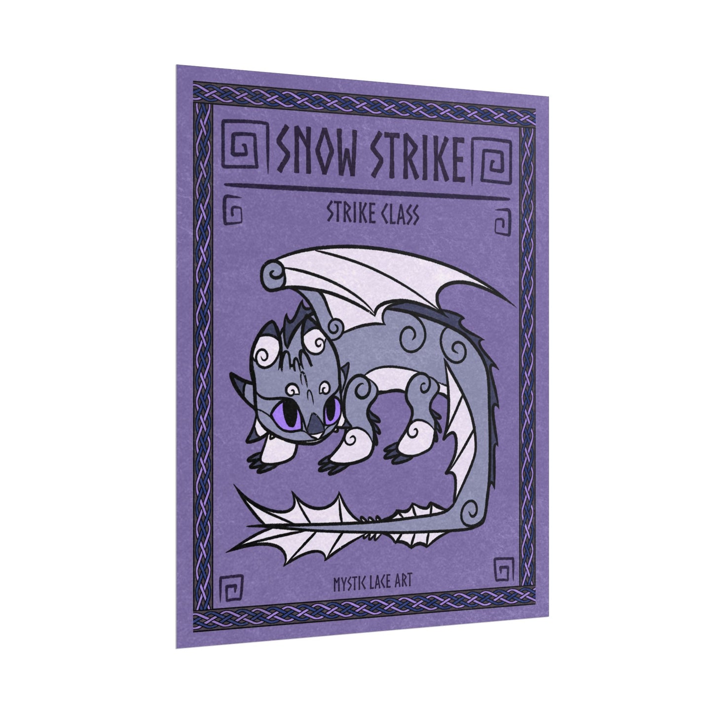 Snowstrike Snow Leopard Dragon HTTYD Inspired Stylized Poster