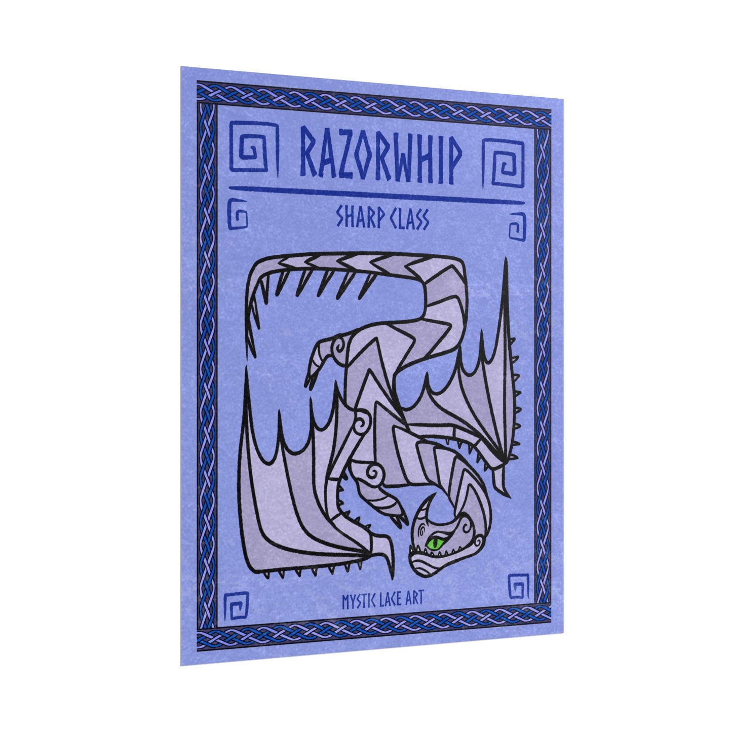 WindShear Razorwhip Dragon HTTYD Inspired Stylized Poster