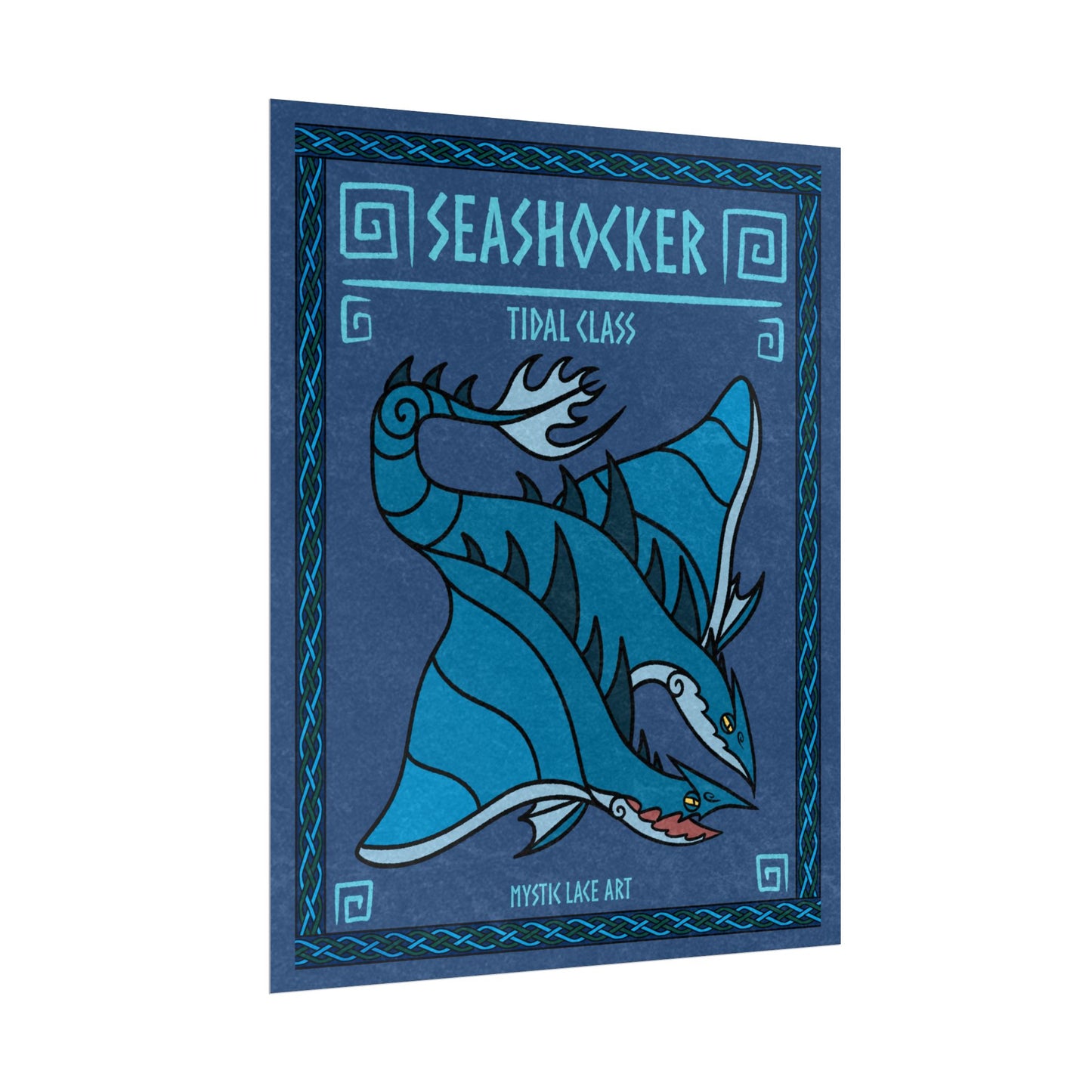 Seashocker Stringray Dragon HTTYD Inspired Stylized Poster