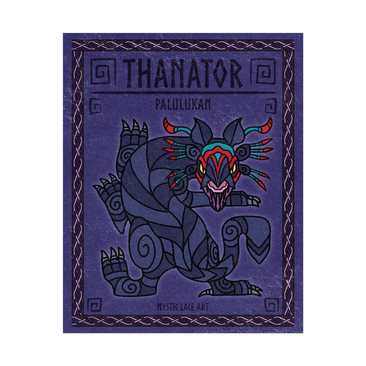 Thanator Palulukan Stylized Avatar Inspired Black Panther Poster