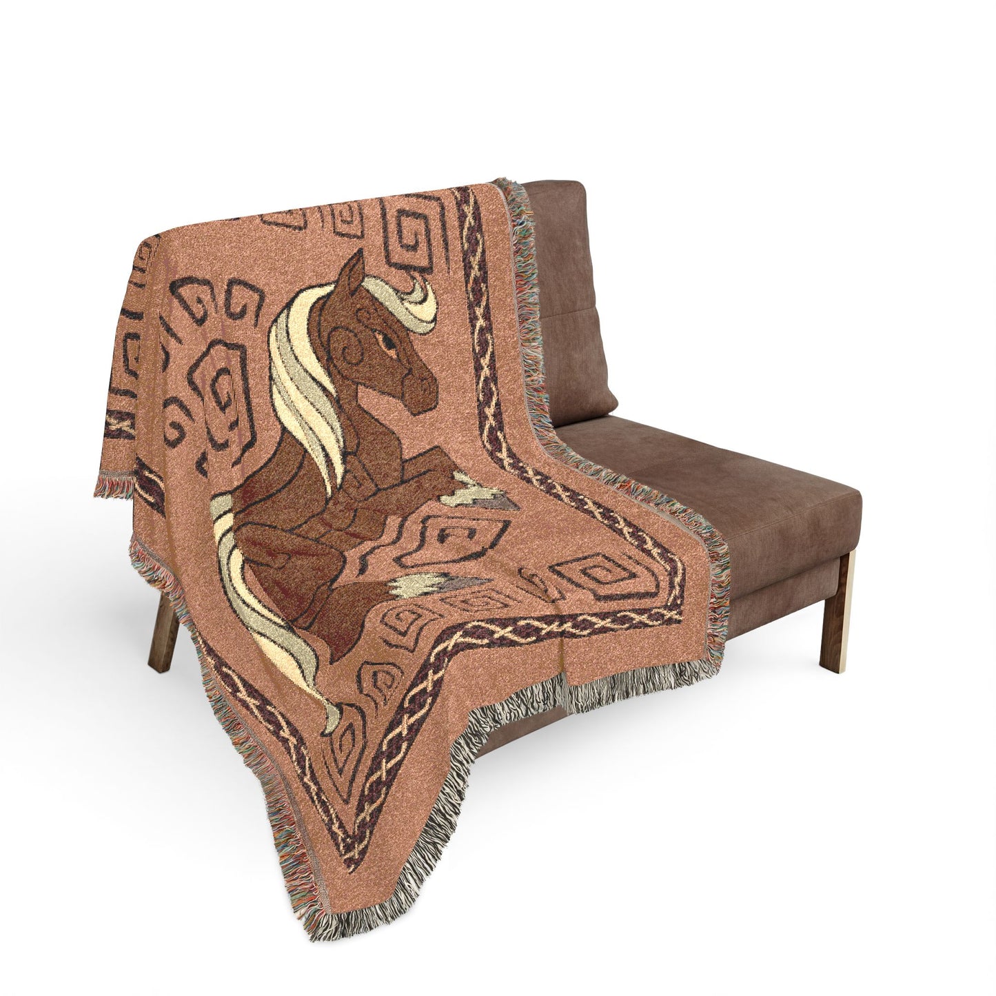 Epona Horse Twilight Inspired Stylized Yellow Woven Blanket 50x60 Inches