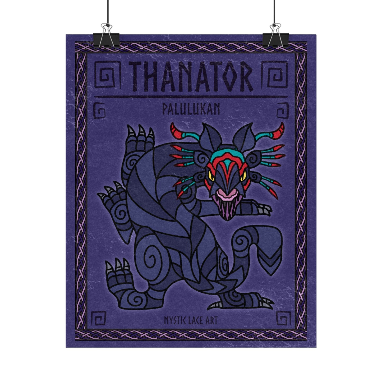 Thanator Palulukan Stylized Avatar Inspired Black Panther Poster