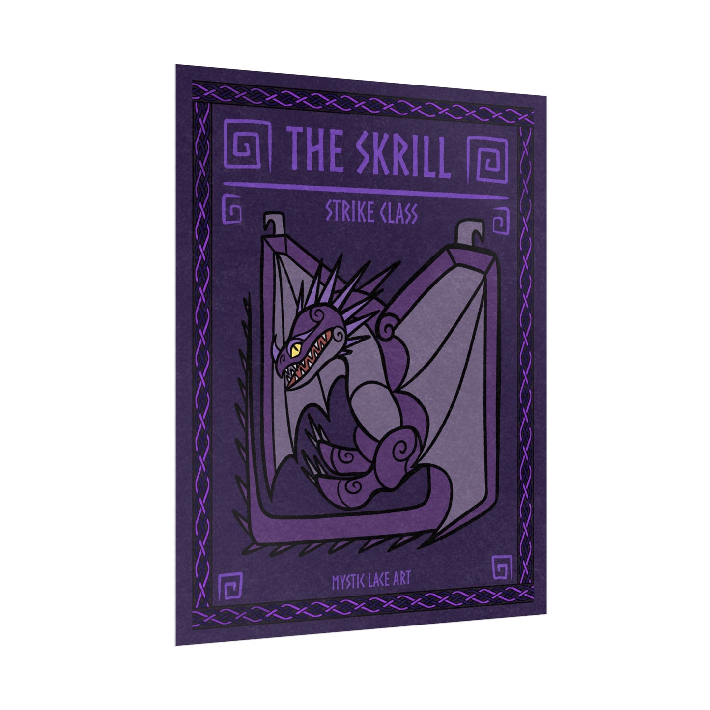 The Skrill Purple Lightning Dragon HTTYD Inspired Stylized Poster