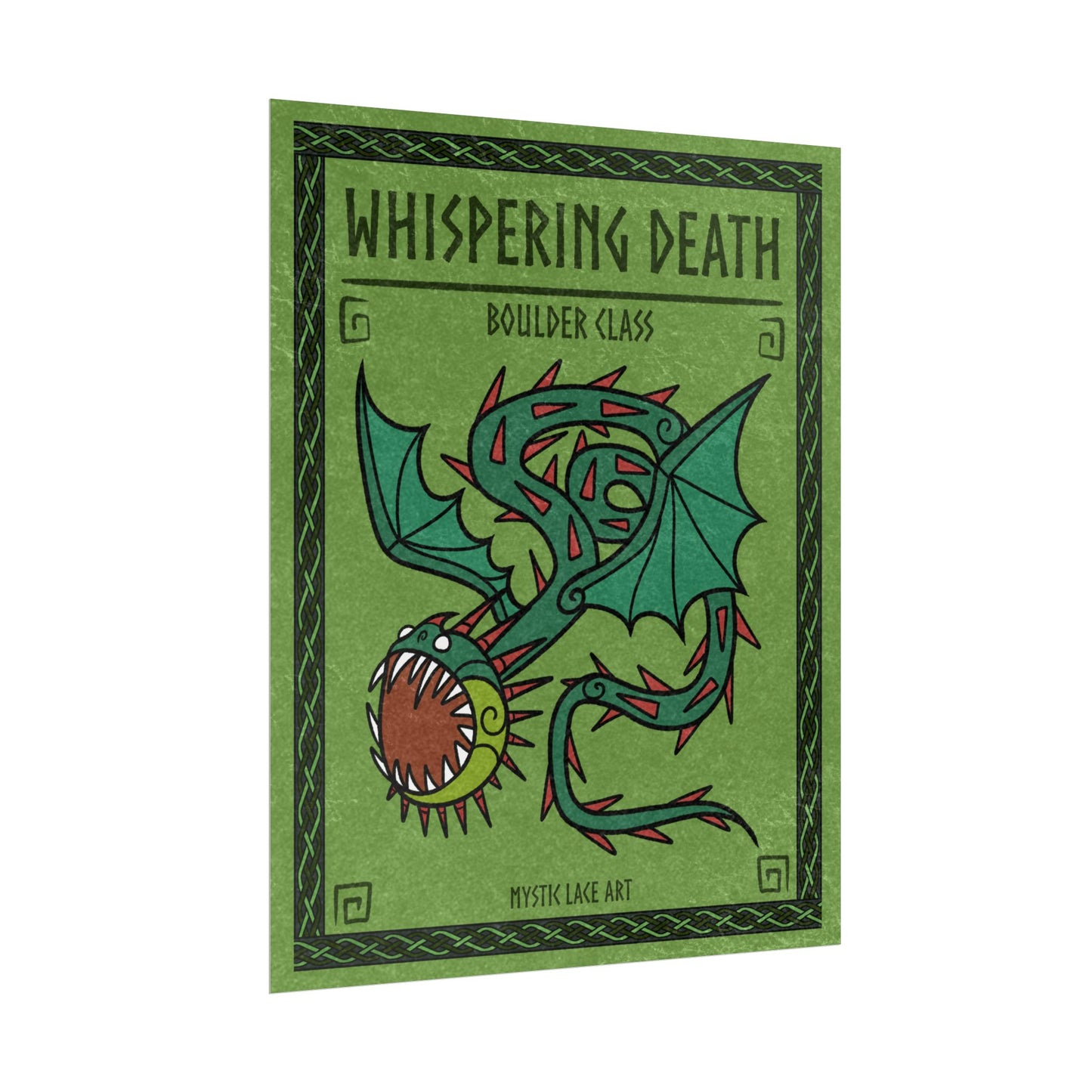 Whispering Death Dragon HTTYD Inspired Stylized Poster