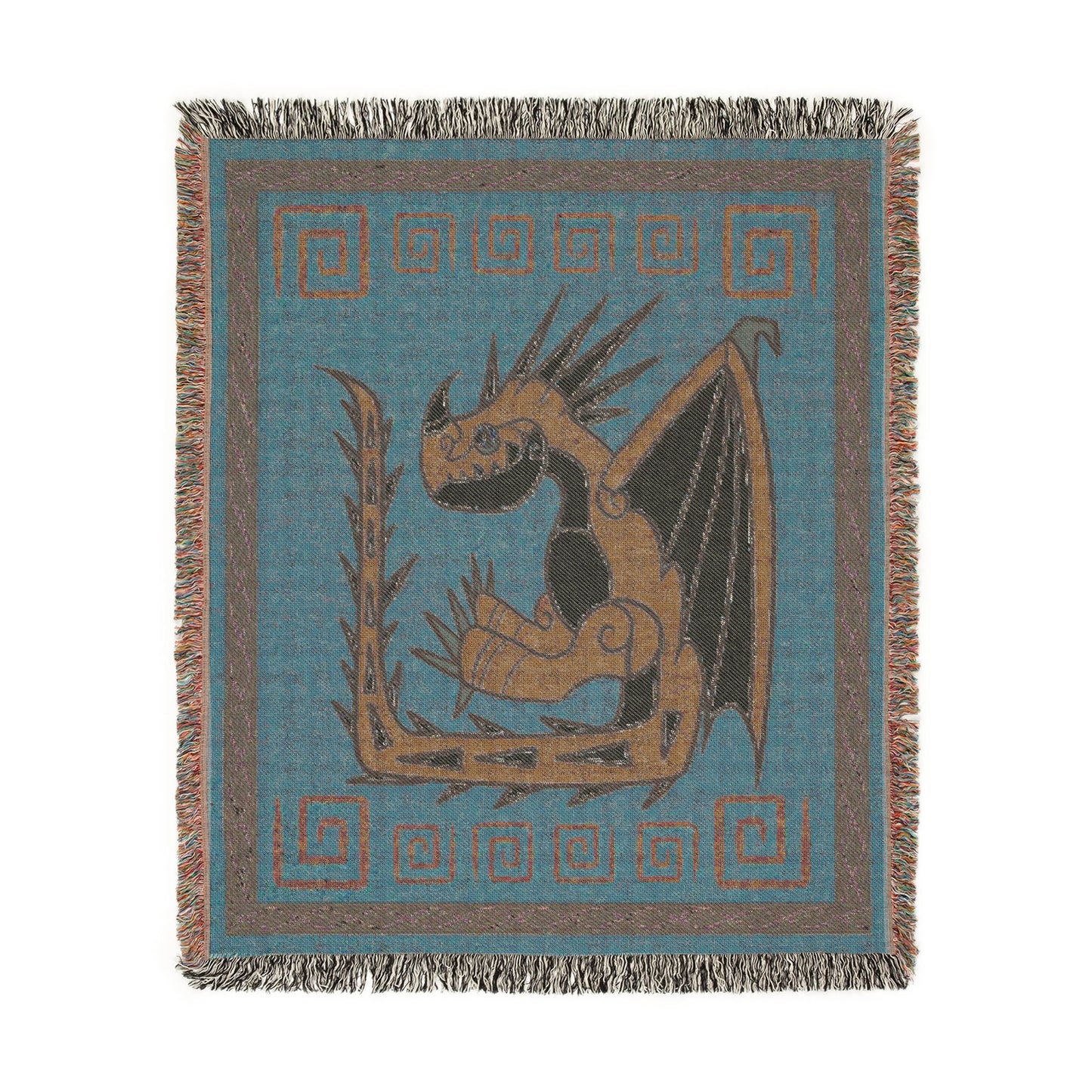 Stormfly Deadly Nadder HTTYD Inspired Blue Dragon Stylized Light 50x60 Inch Woven Blanket