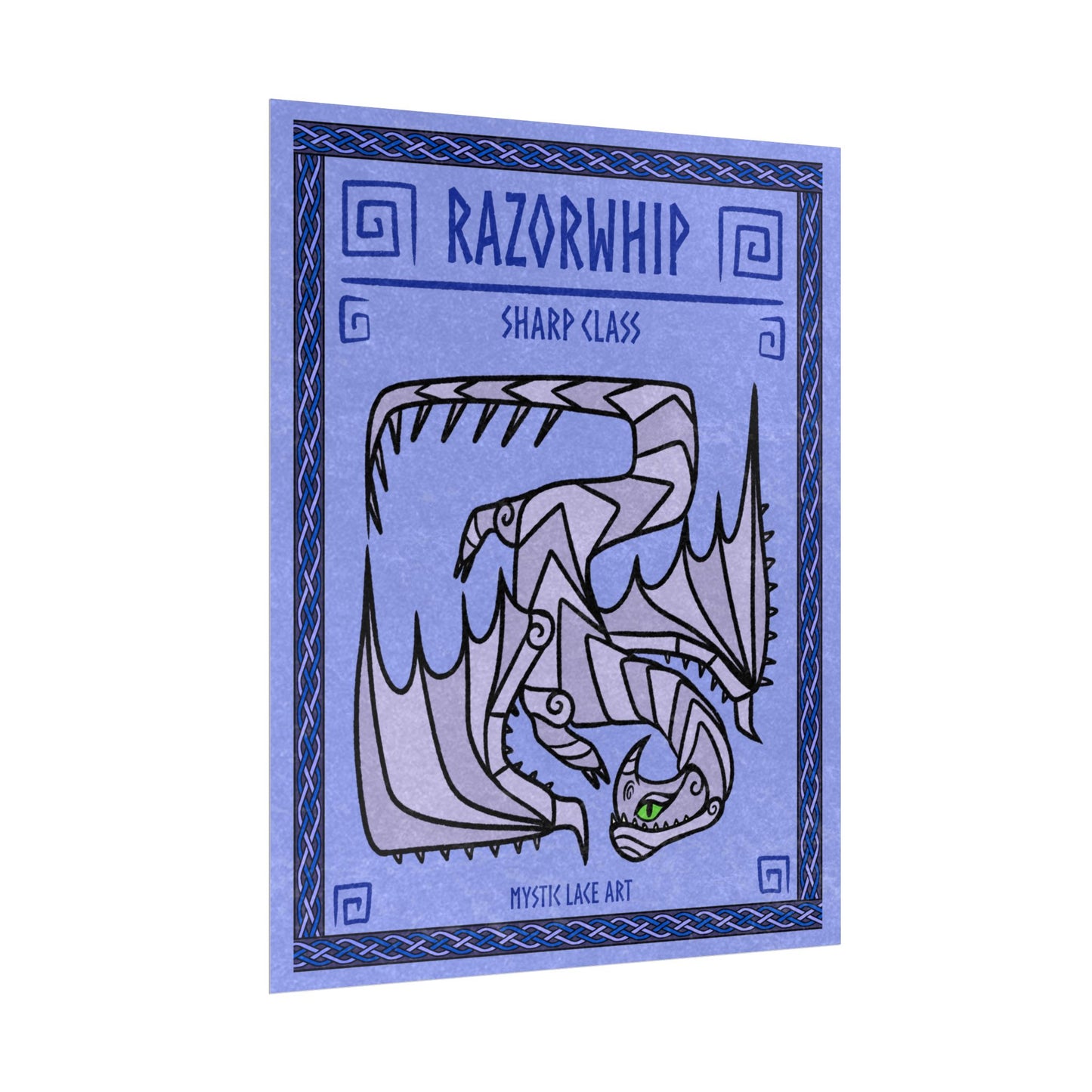 WindShear Razorwhip Dragon HTTYD Inspired Stylized Poster