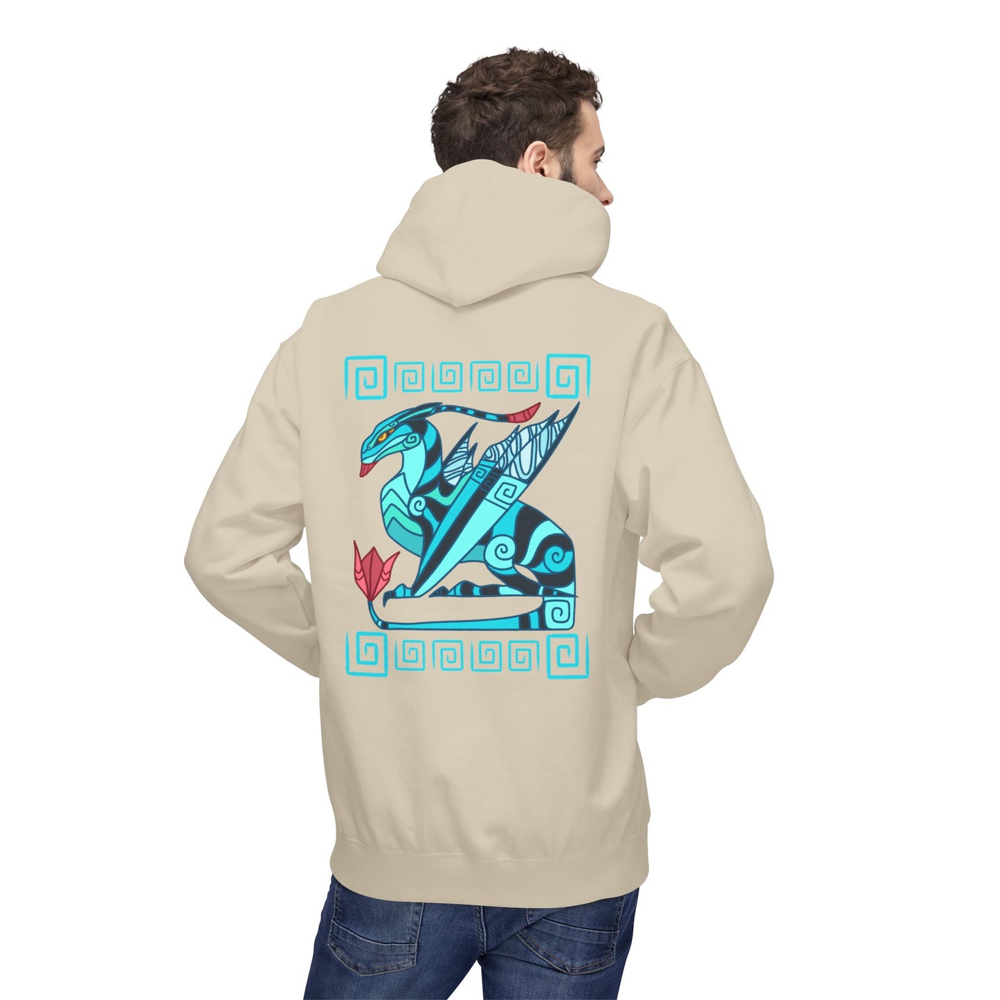 Ikran Mountain Banshee Avatar Spiral Inspired Teal Hoodie Midweight Sweatshirt