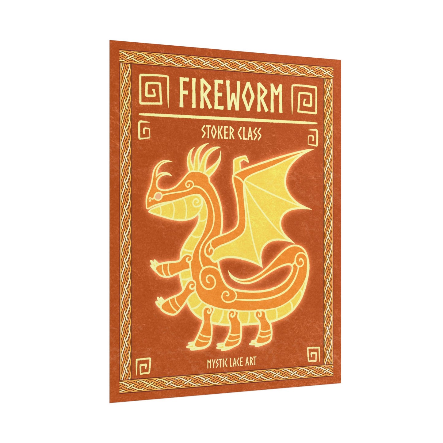 Fireworm Queen Dragon HTTYD Inspired Stylized Poster