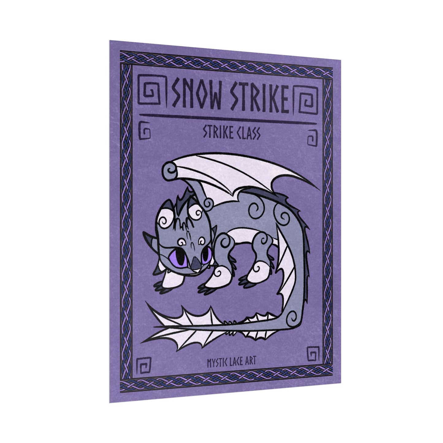 Snowstrike Snow Leopard Dragon HTTYD Inspired Stylized Poster