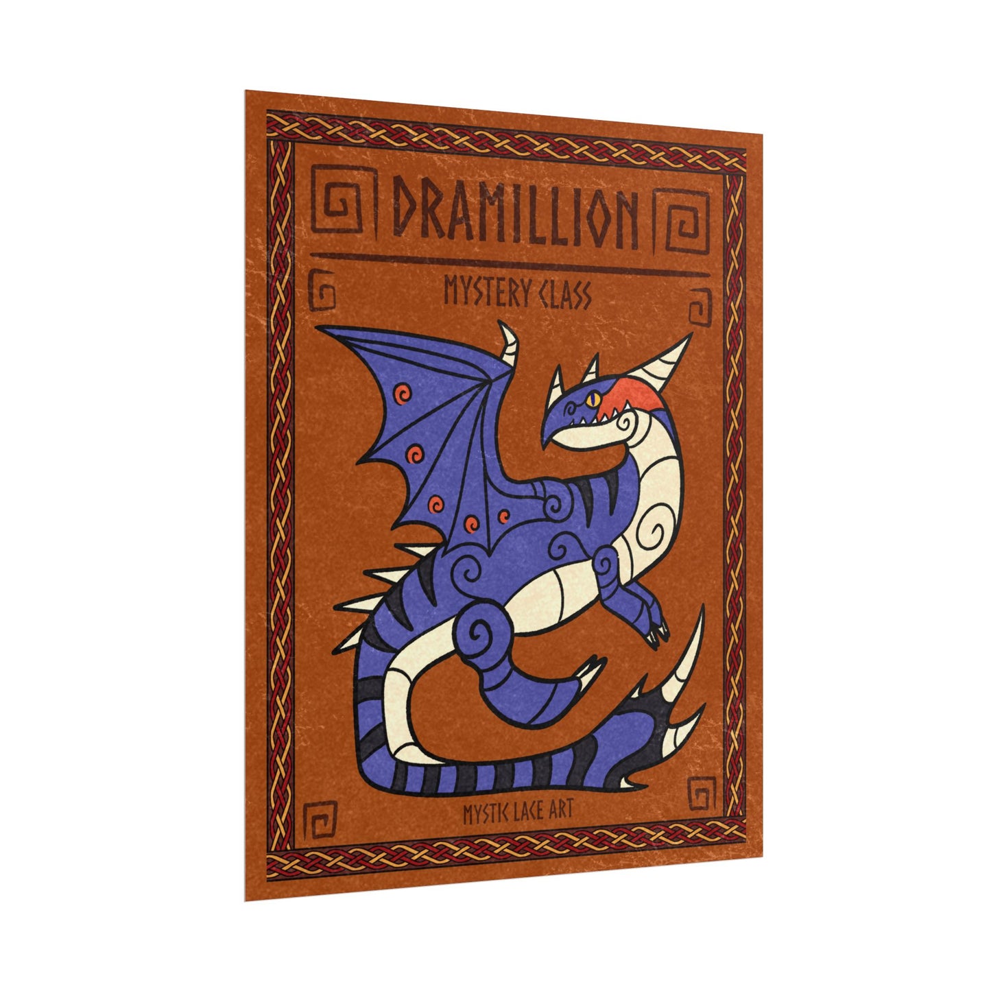 Dramillion Blue Dragon HTTYD Inspired Stylized Poster
