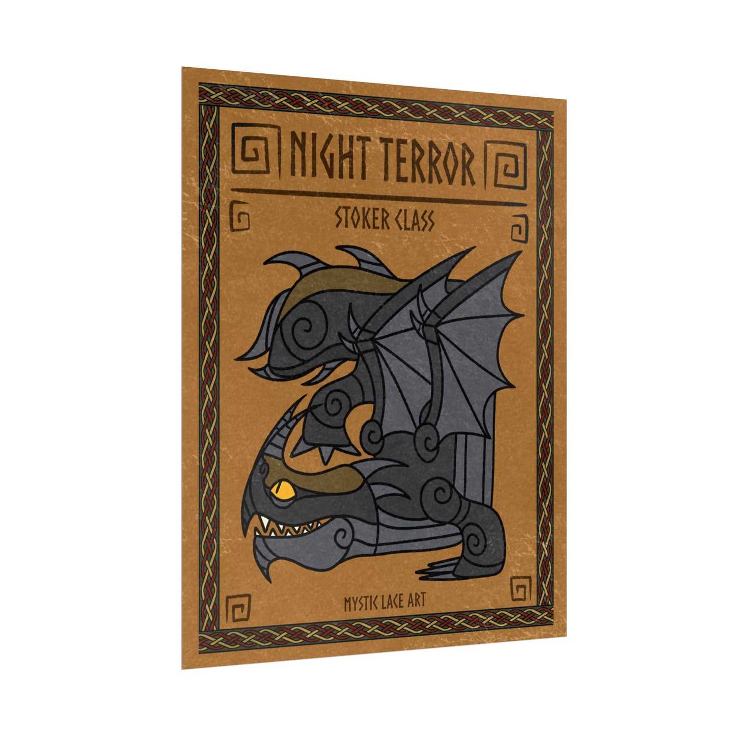 Night Terror Black Dragon HTTYD Inspired Stylized Poster