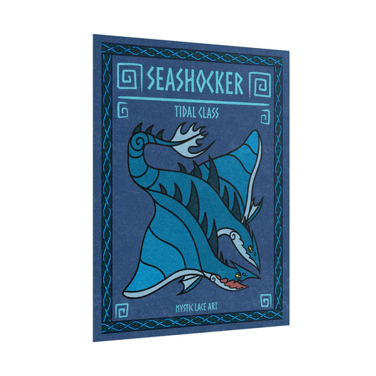 Seashocker Stringray Dragon HTTYD Inspired Stylized Poster