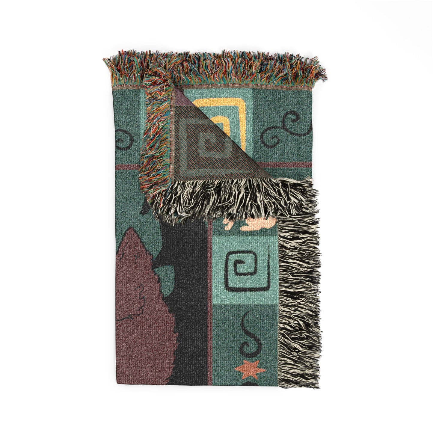 Mudi Dog Brown Red Woven Blanket Tapestry 50x60 Inches