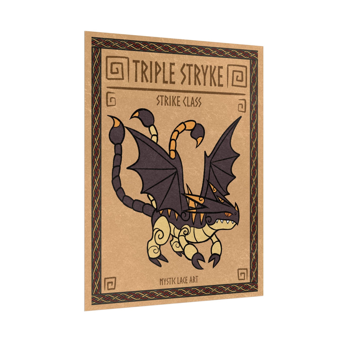 Triple Stryke Dragon HTTYD Inspired Stylized Poster