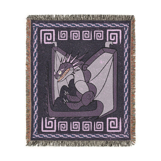 The Skrill Purple Lightning HTTYD Inspired Woven Dragon Blanket 50x60 Inches