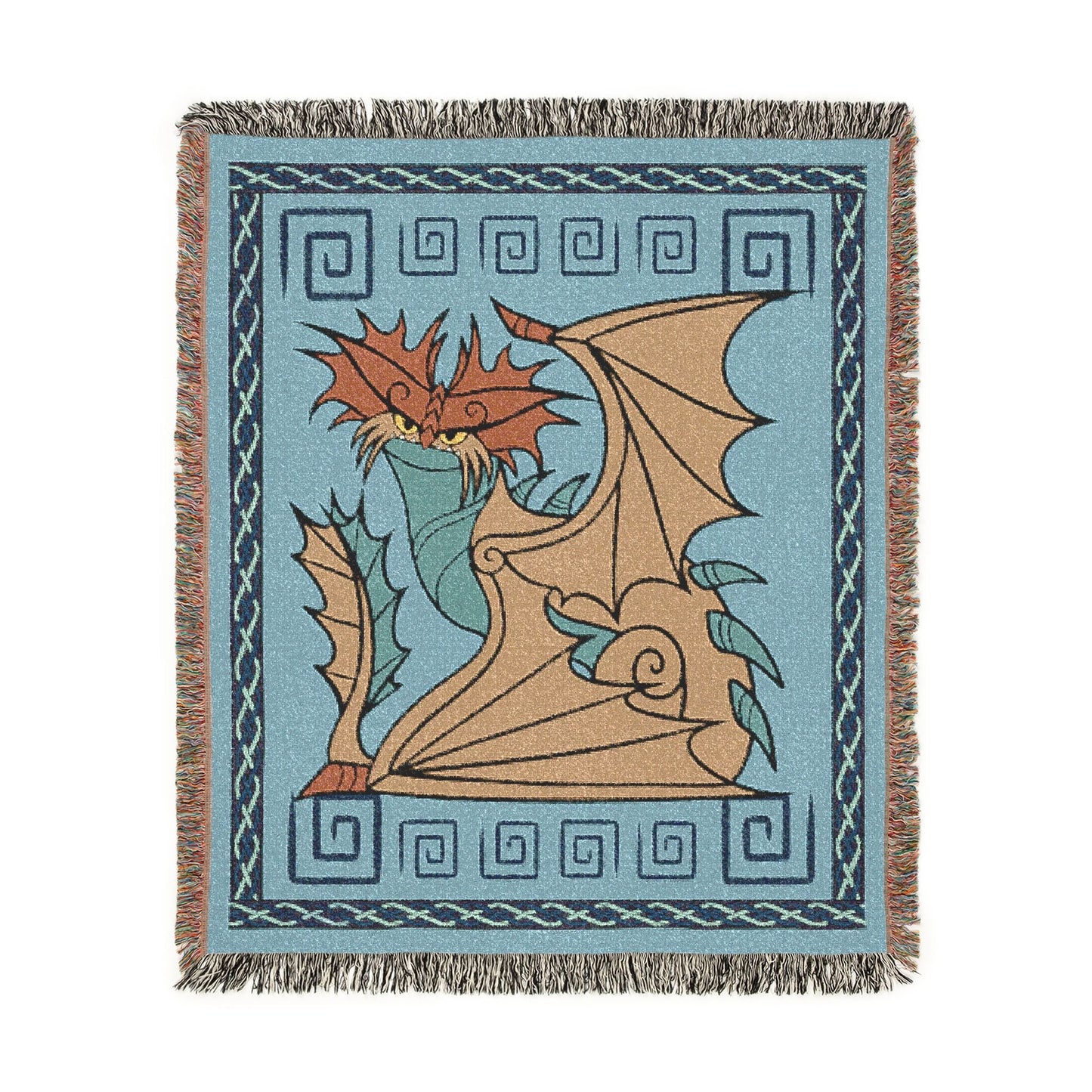 Stormcutter CloudJumper Teal HTTYD Inspired Woven Dragon Blanket 50x60 Inches