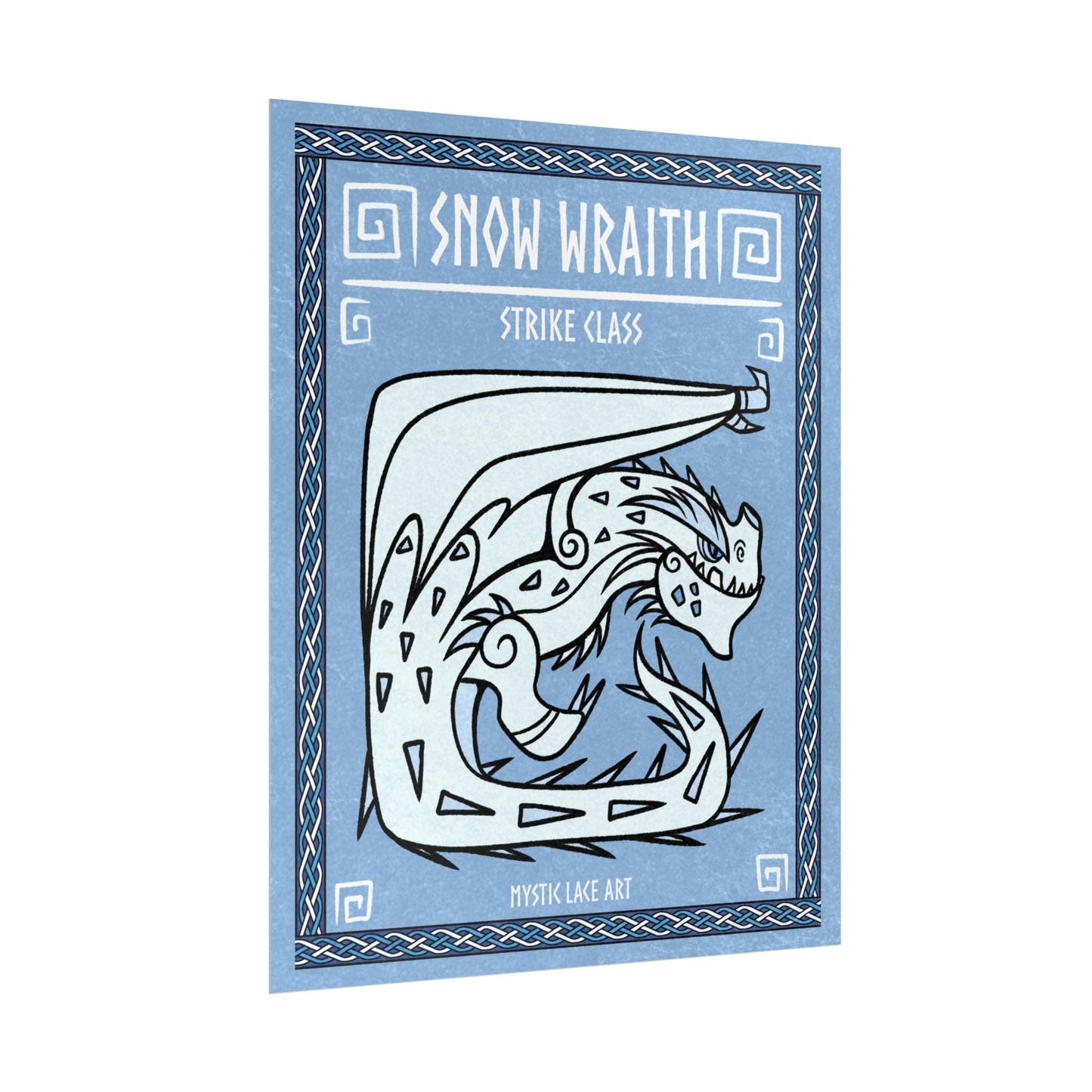 Snow Wraith White Dragon HTTYD Inspired Stylized Poster