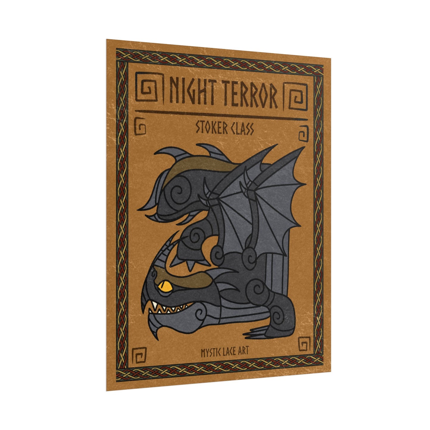 Night Terror Black Dragon HTTYD Inspired Stylized Poster